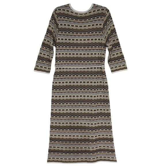 KC SEVEN Vintage Knit Midi Dress 3/4 Sleeve Size 1X Made in USA - Picture 5 of 9